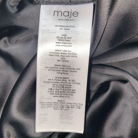 MAJE Mira Multicolor Lace Bomber Jacket Size XS/S - Picture 7 of 7